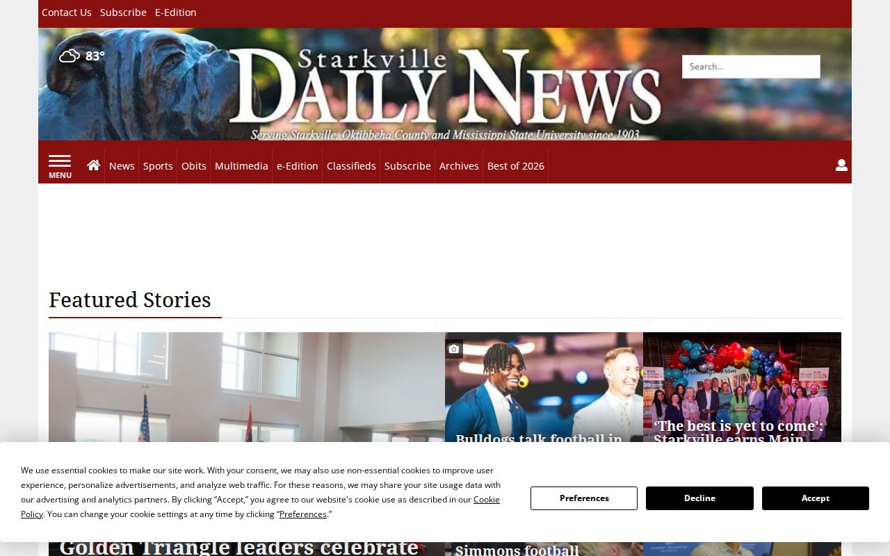 Oktibbeha County local crime news source interface for Starkville reporting